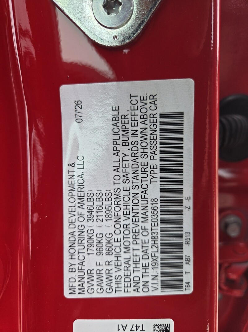 New 2026 Honda Civic Hatchback SPORT in FT. PIERCE, FLORIDA