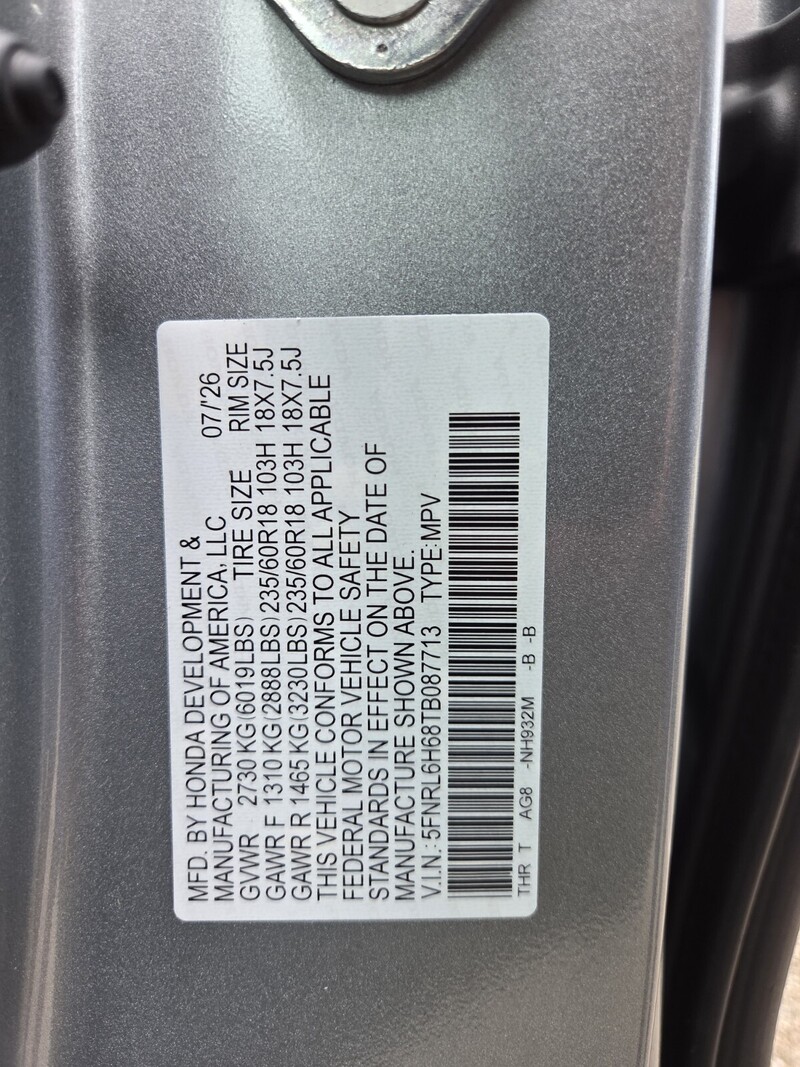 New 2026 Honda Odyssey EX-L in FT. PIERCE, FLORIDA
