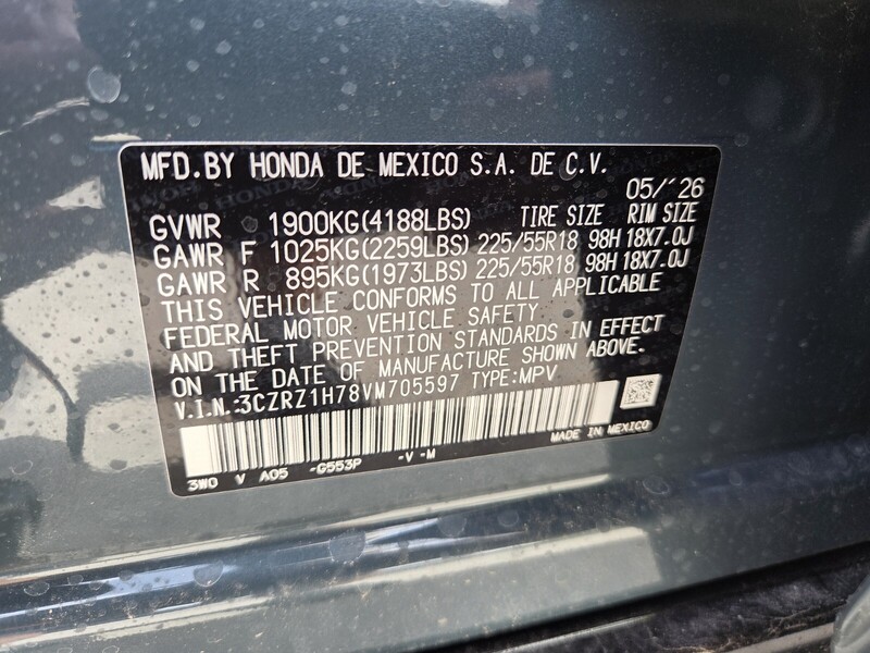 New 2027 Honda HR-V EX-L in FT. PIERCE, FLORIDA