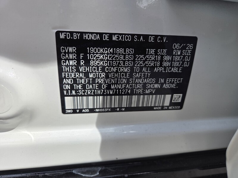 New 2027 Honda HR-V EX-L in FT. PIERCE, FLORIDA