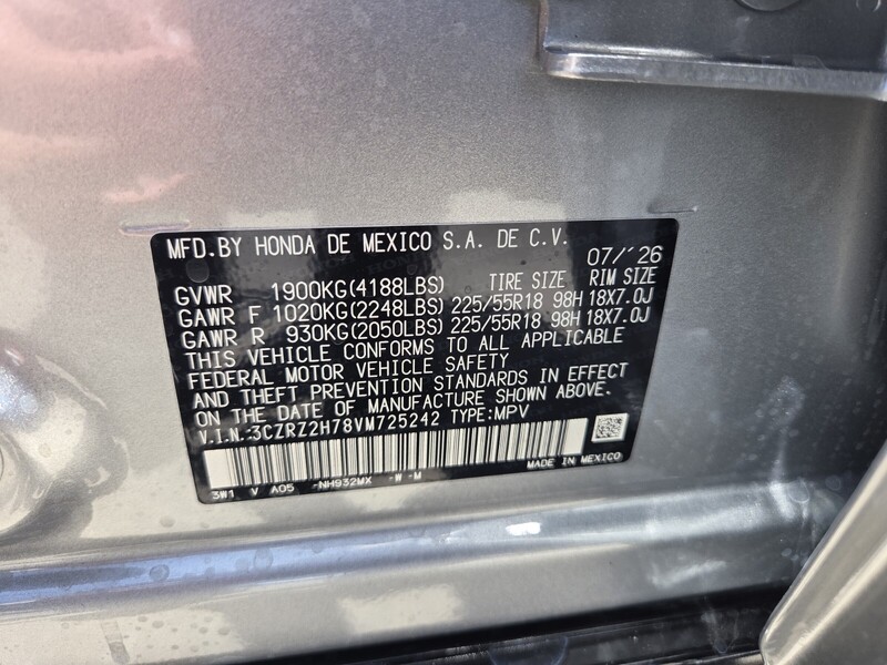 New 2027 Honda HR-V EX-L in FT. PIERCE, FLORIDA