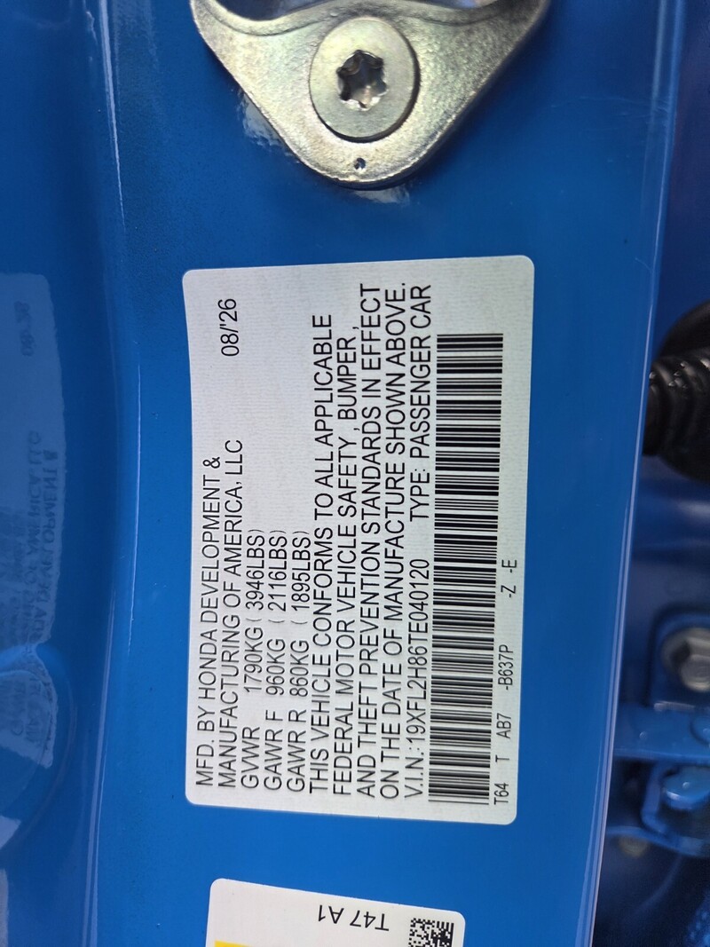 New 2026 Honda Civic Hatchback SPORT in FT. PIERCE, FLORIDA