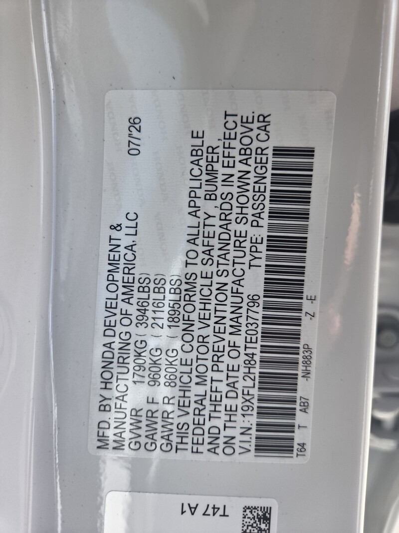 New 2026 Honda Civic Hatchback SPORT in FT. PIERCE, FLORIDA