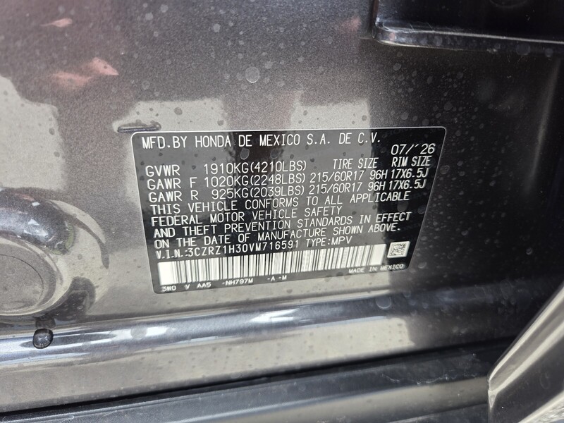 New 2027 Honda HR-V LX in FT. PIERCE, FLORIDA