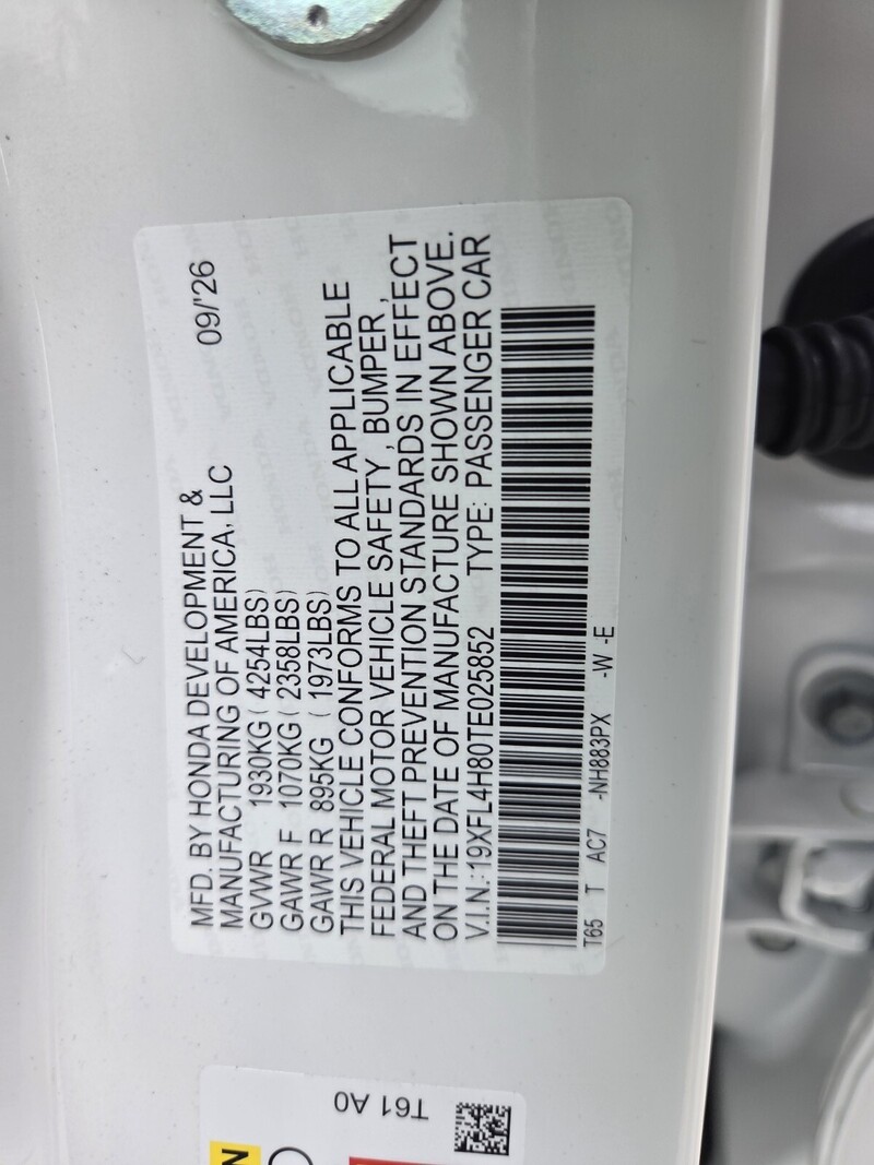 New 2026 Honda CIVIC HATCHBACK HYBRID SPORT in FT. PIERCE, FLORIDA
