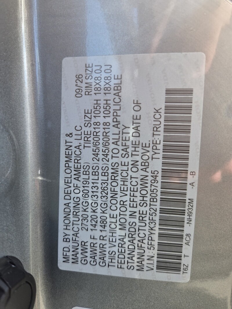 New 2026 Honda Ridgeline RTL in FT. PIERCE, FLORIDA