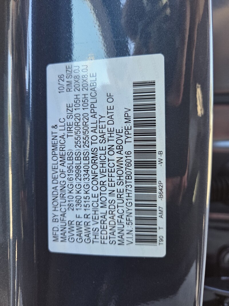New 2026 Honda Pilot TOURING in FT. PIERCE, FLORIDA