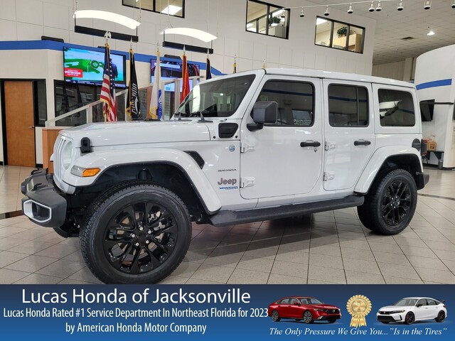 Used 2021 JEEP WRANGLER 4XE UNLIMITED SAHARA 4X4 in JACKSONVILLE, FLORIDA
