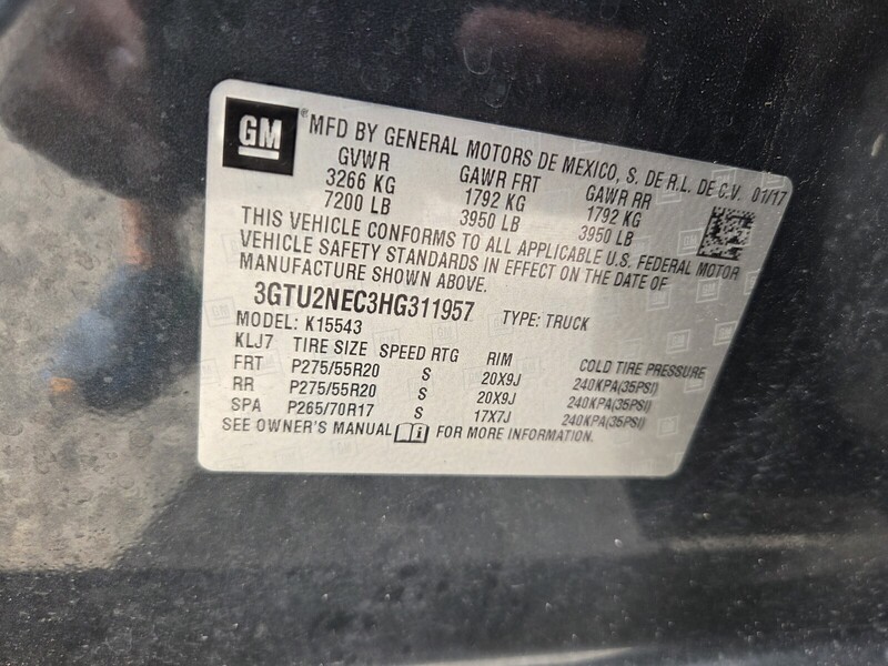 Used 2017 GMC SIERRA 1500 SLT in JACKSONVILLE, FLORIDA