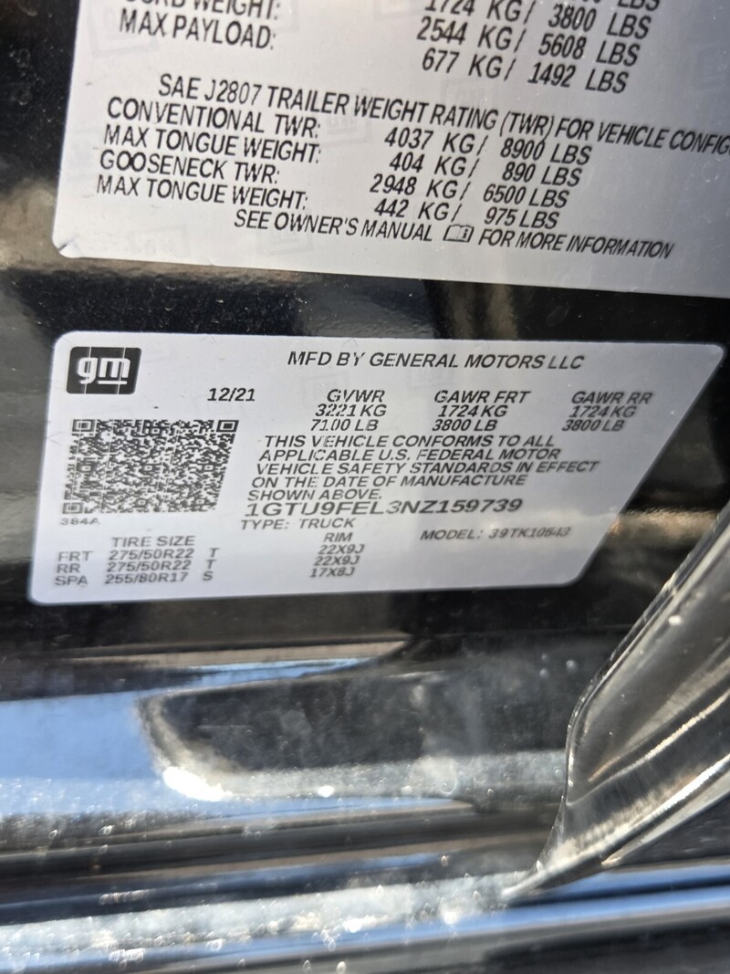 Used 2022 GMC SIERRA 1500 LIMITED 4WD CREW CAB 147