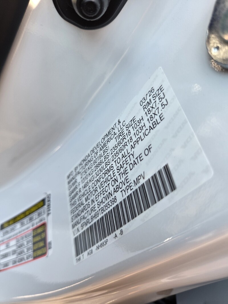New 2026 Honda Odyssey EX-L in JACKSONVILLE, FLORIDA