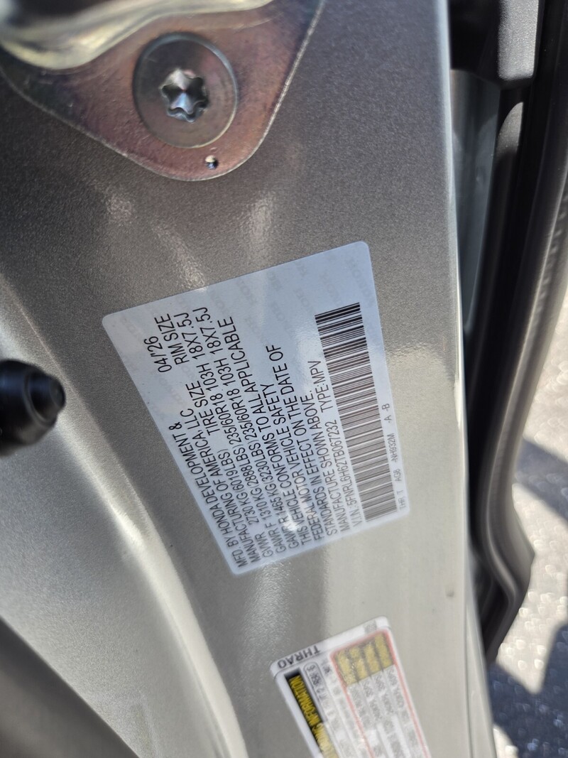 New 2026 Honda Odyssey EX-L in JACKSONVILLE, FLORIDA